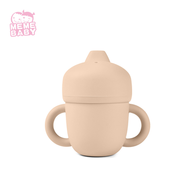 No Spill Silicone Sippy Cup Learning Water Baby Cup With Lid Straw