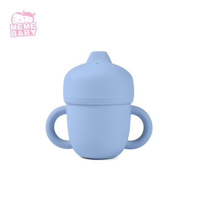 No Spill Silicone Sippy Cup Learning Water Baby Cup With Lid Straw