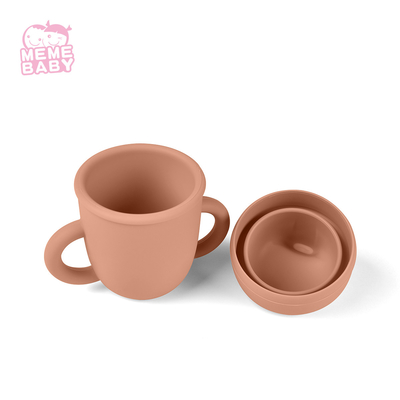 No Spill Silicone Sippy Cup Learning Water Baby Cup With Lid Straw