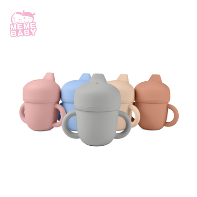 No Spill Silicone Sippy Cup Learning Water Baby Cup With Lid Straw