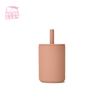 Chewable Sustainable Silicone Straw Cup Spillproof Toddlers Supplies
