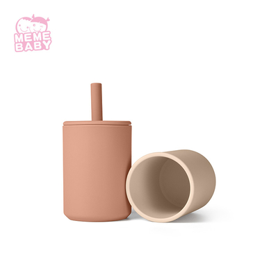 BPA Free Non Toxic 175ml Silicone Sippy Cup Baby Straw Cup For Toddler