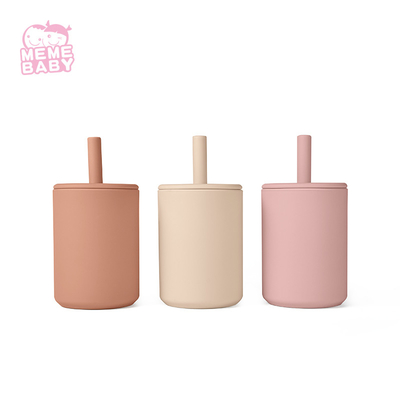 Unbreakable Spill Squeeze Proof Silicone Sippy Cup 180ml 6x6x8.5cm