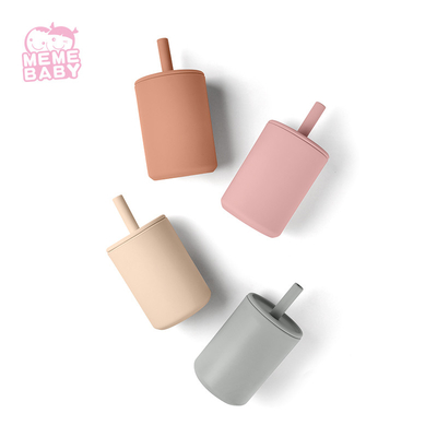 BPA Free Non Toxic 175ml Silicone Sippy Cup Baby Straw Cup For Toddler