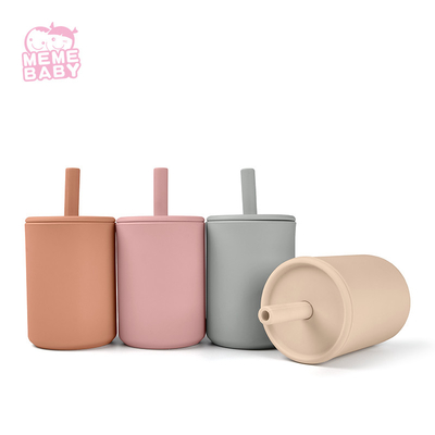Unbreakable Spill Squeeze Proof Silicone Sippy Cup 180ml 6x6x8.5cm