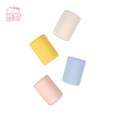 Spill Proof Silicone Sippy Cup With Straw And Handle Eco Friendly