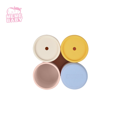Spill Proof Silicone Sippy Cup With Straw And Handle Eco Friendly