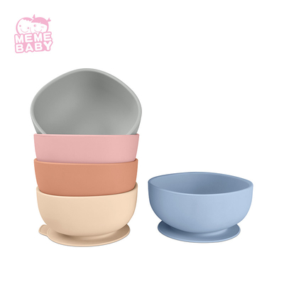 Silicone Baby Bowl Set Suction Non Slip Learning Weaning Easy To Clean
